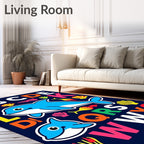Playful Dolphin Alphabet Marine Life Rug