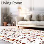 Cute Brown Bear Whimsical Elements Rug