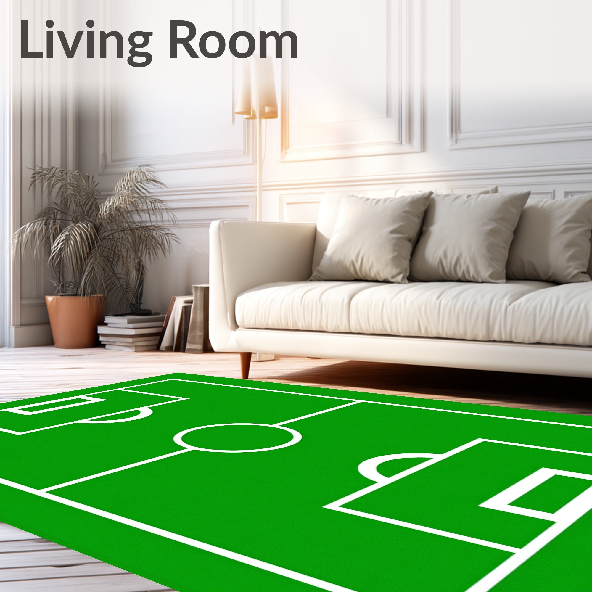 Green Court Playing Field Rug