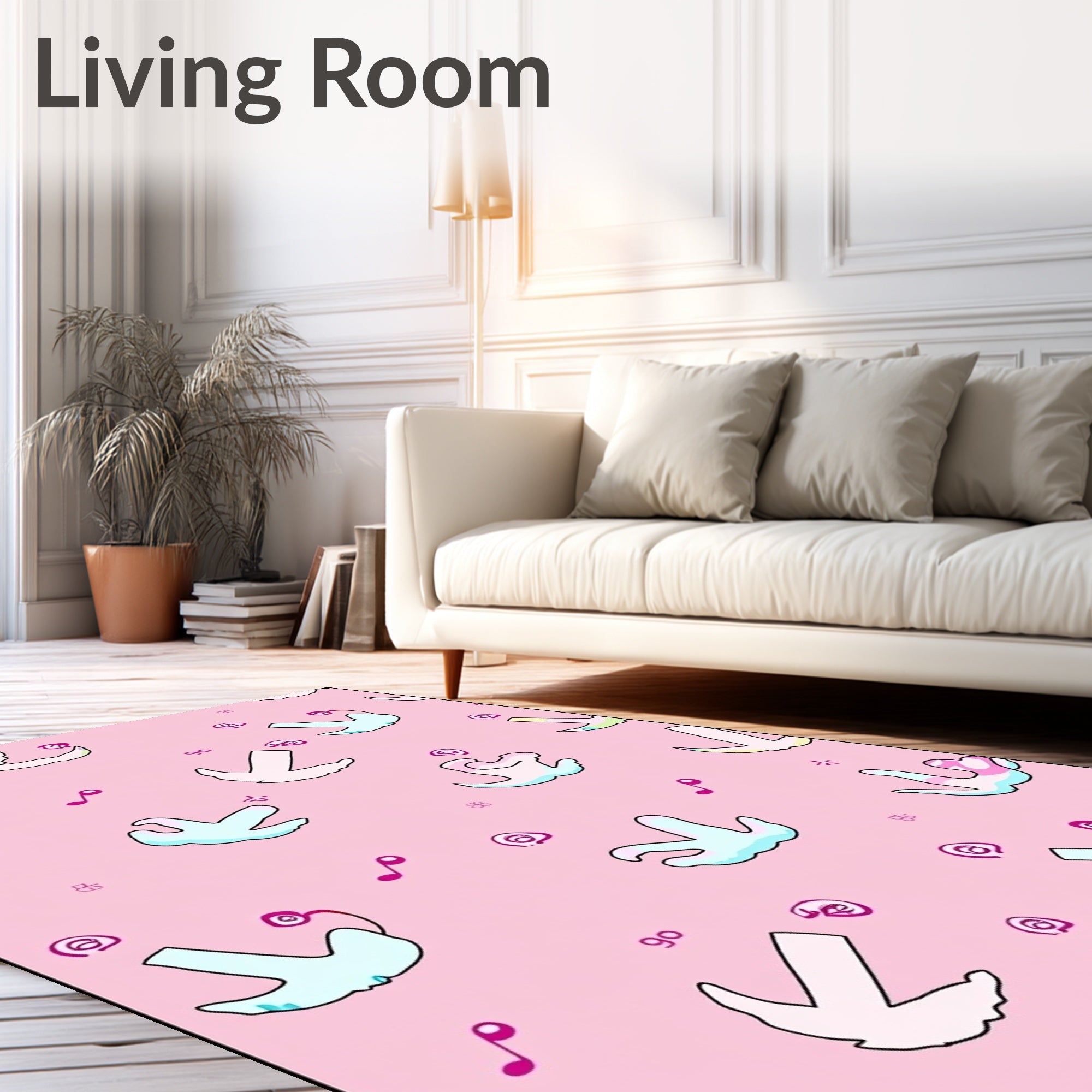 Whimsical Pastel Creature Arrows Rug
