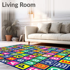 Colorful Alphabet Blocks Playground Rug