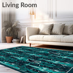Jade Abstract Human Silhouette Runner Rug