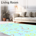 Whimsical Colorful Abstract Doodles Rug