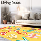 Playful Alphabet Blocks Whimsical Letters Rug