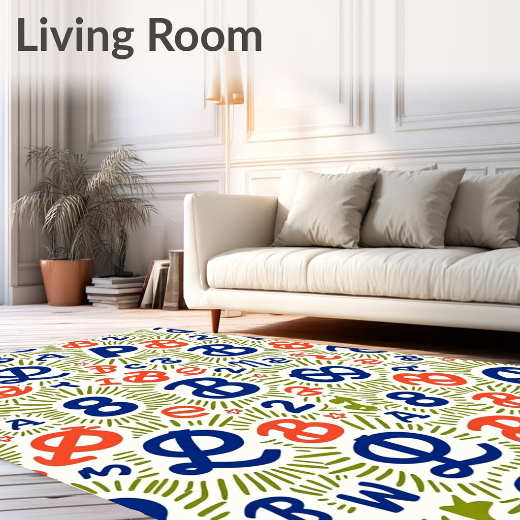 Retro Alphabet Explosion Rug