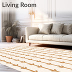 Golden Stalks Vertical Stripe Rug