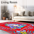 Cute Kawaii Chibi Mermaid Floral Rug