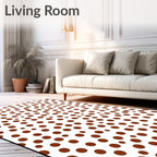 Brown Polka Dot Scattering Rug