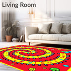 Alphabet Spiral Train Track Rug
