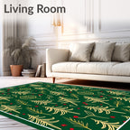 Golden Pine Trees Berry Foliage Rug