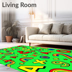 Playful Alphabet Rainbow Numeric Fun Rug