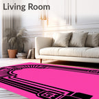 Black Archway Geometric Deco Entrance Rug