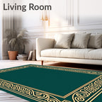 Golden Celtic Knot Border Rug