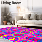 Retro Graphic Alphabet Grid Rug