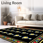 Golden Trophy Collection on Black Rug