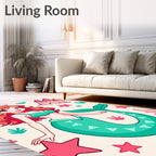 Whimsical Mermaid Castle Starfish Tale Rug