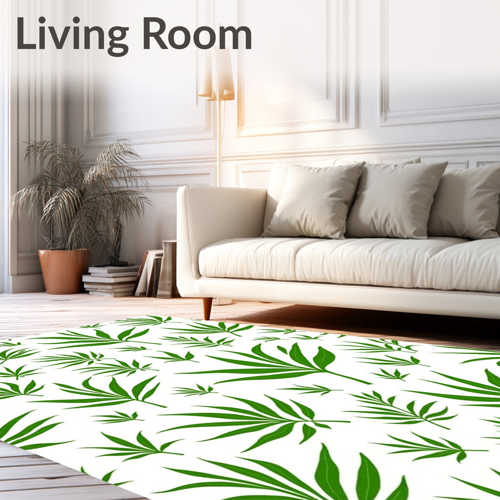 Emerald Green Leafy Canopy Rug