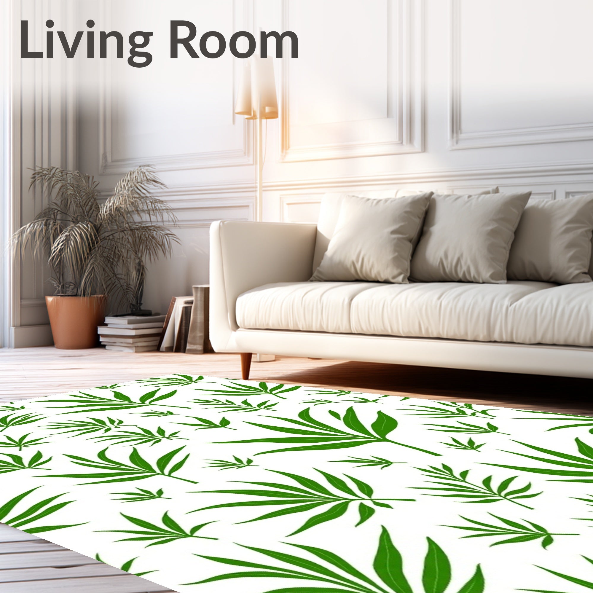 Emerald Green Leafy Canopy Rug