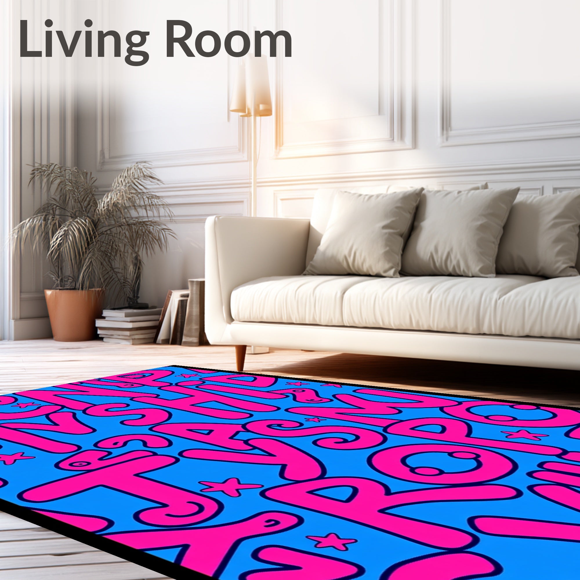 Bold Pink Alphabet SkyRug Rug
