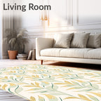 Pale Botanical Stem Repeats Rug