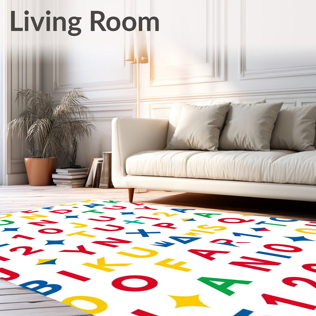 Primary Alphabet Blocks Vivid Rug