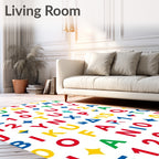 Primary Alphabet Blocks Vivid Rug