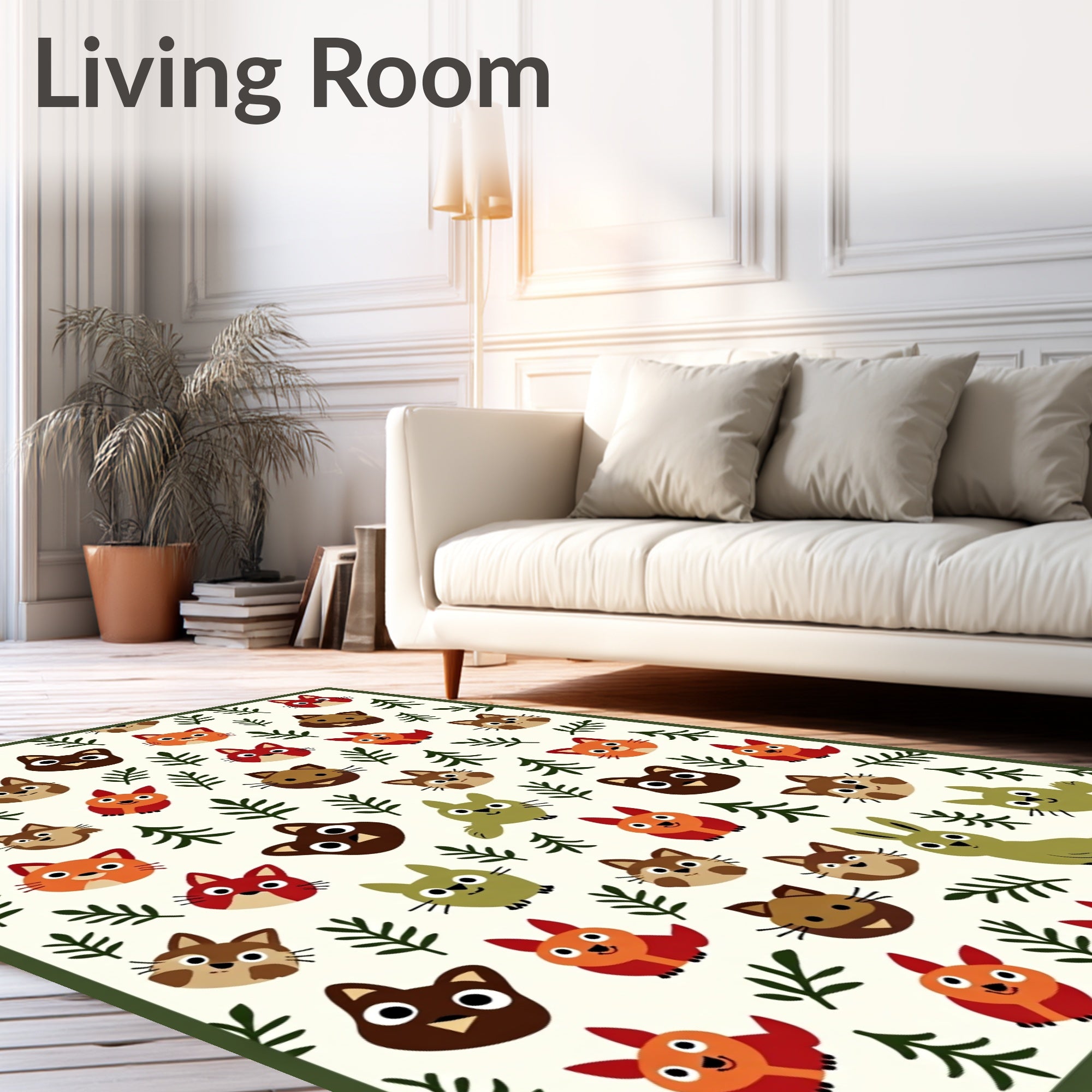 Woodland Friends Animal Forest Rug