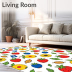 Whimsical Fruit Letters Meadow Rug