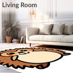Cute Brown Hedgehog Kawaii Character Rug