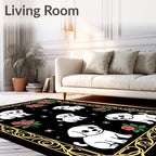 Golden Rose Puppy Playful Vignette Rug