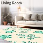 Sea Turtle Coral Reef Aquatic Rug