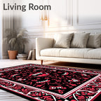 Crimson Red Vampire Mouth Floral Rug