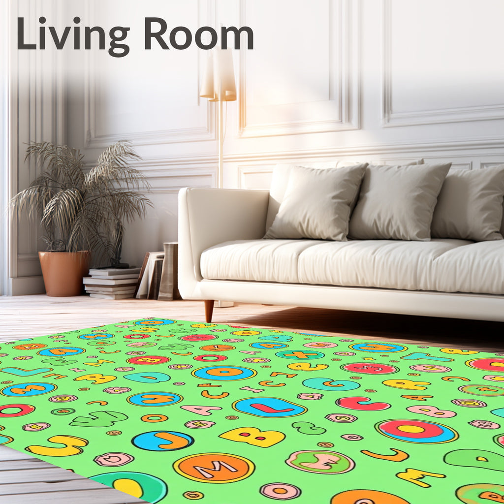 Alphabet Friends Colorful Playful Letters Rug