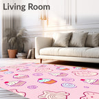 Sweet Pink Cupcake Swirl Rug
