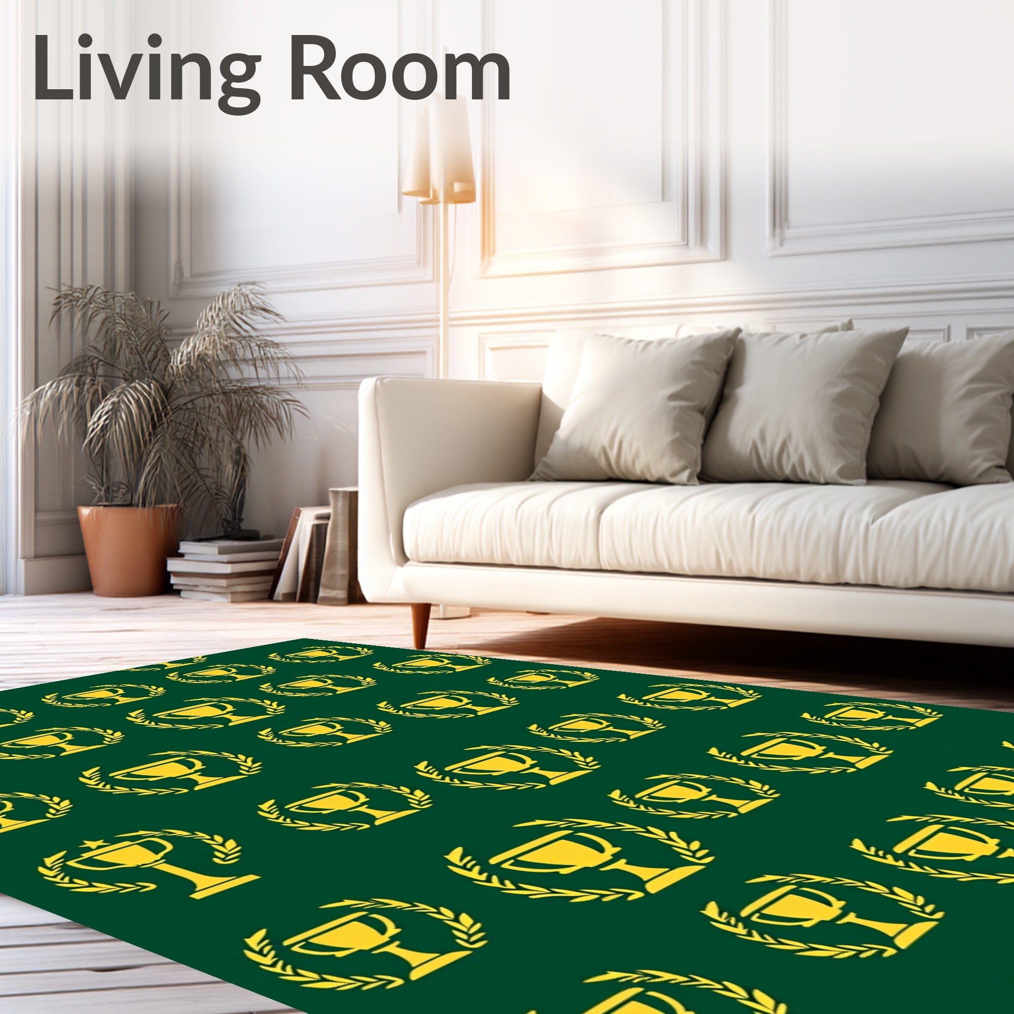 Golden Trophy Laurel Wreath Classic Rug