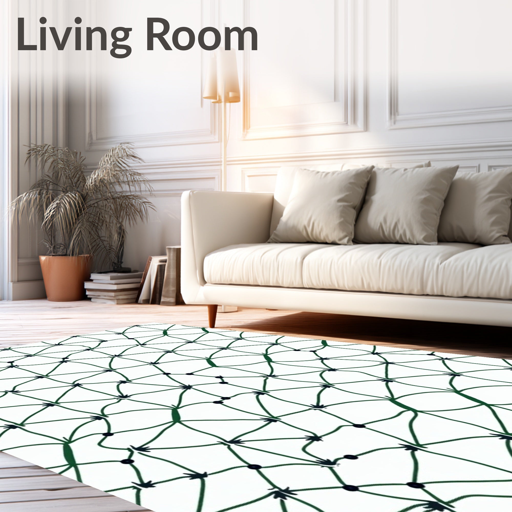 Green Arrow Network Connection Rug