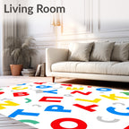 Colorful Alphabet Scatter Rug
