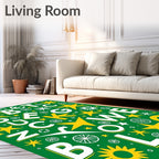 Bold Yellow Starburst Alphabet Rug