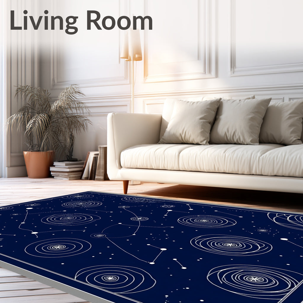 Cosmic Swirl Constellation Night Rug