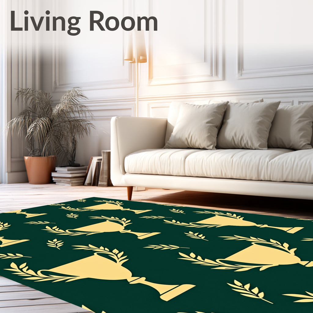 Golden Trophy Laurel Wreath Repeat Rug