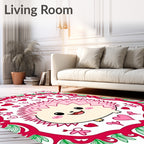 Cute Hedgehog Heart Frame Rug