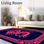 Crimson Dragon In Frame Rug