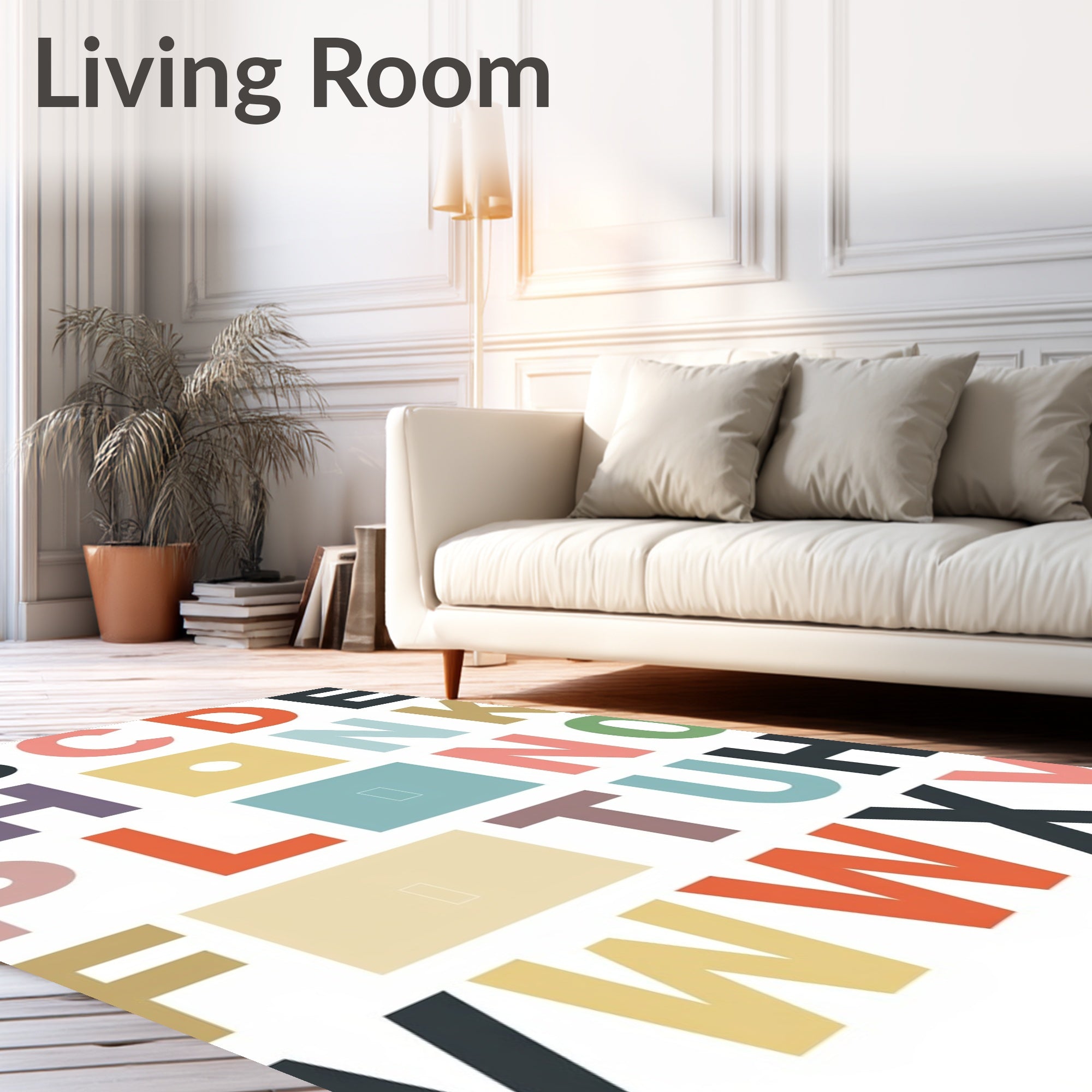 Bold Color Alphabet Blocks Rug