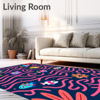 Colorful Fish With Coral Swirls Rug