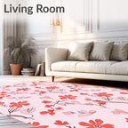 Coral Bloom Branch Meadow Rug