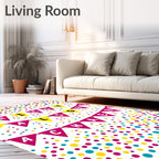 Bright Confetti Triangle Garland Rug
