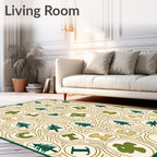 Woodland Nature Letters Whimsical Repeat Rug