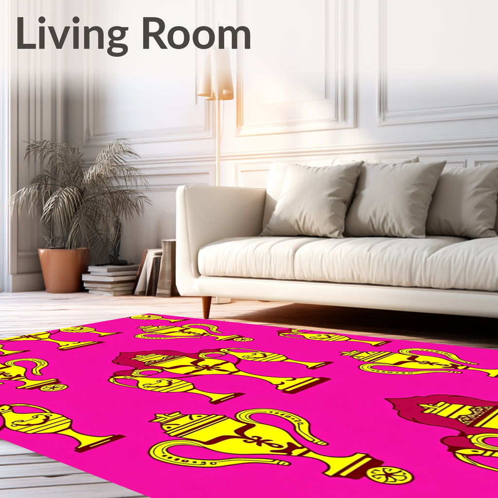 Vibrant Yellow Trophy Repeat Rug