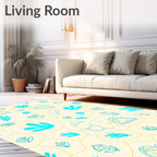 Hand-drawn Camping Nature Sketch Rug