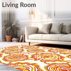 Radiant Sun Burst Floral Swirl Rug